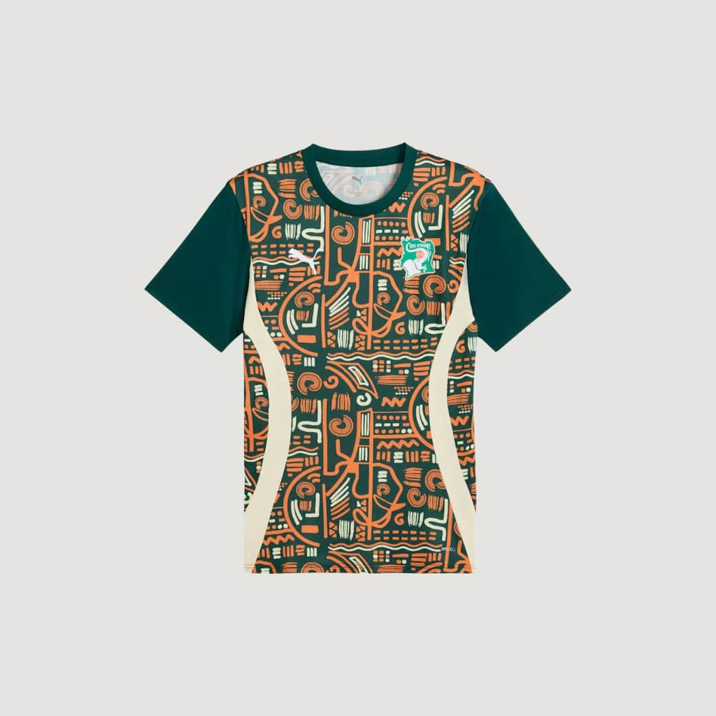 Côte d'Ivoire - Maillot d'avant-match 24/25 - Orange, vert